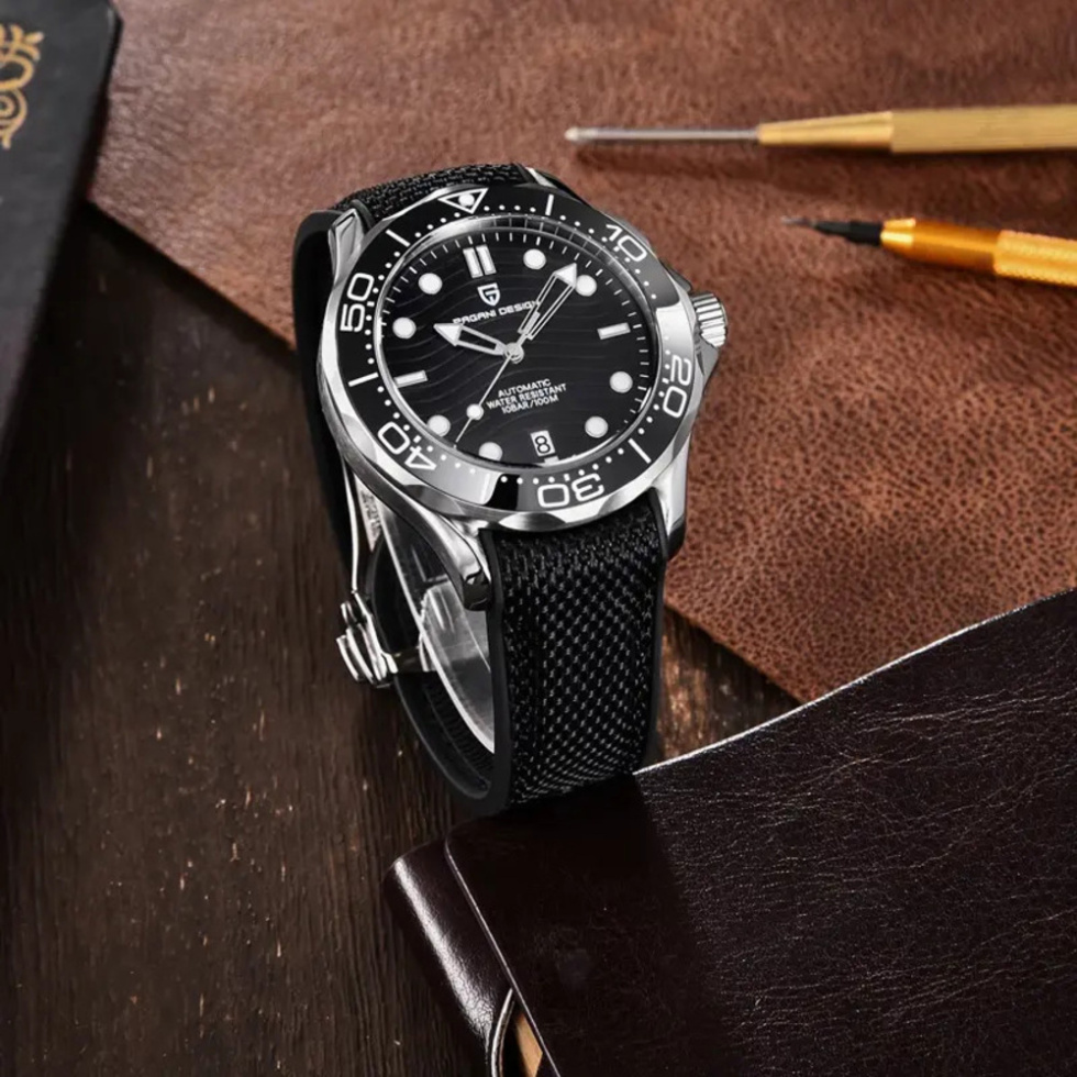 large Годинник чоловічий Pagani Design PD-1685 Silver-Black 1